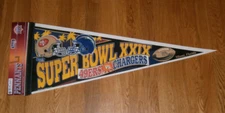 1995 San Francisco 49ers vs San Diego Chargers Super Bowl XXIX pennant SB 29