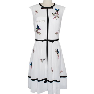 lina white lace skater dress