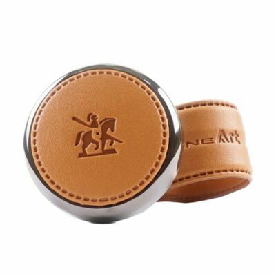Blacksuit Leather Power Handle / Car Steering Wheel Spinner Knob (Light Brown)