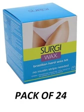 Pack of 24 Surgi Wax Brazilian Hard Wax Kit for Private Parts 4 oz