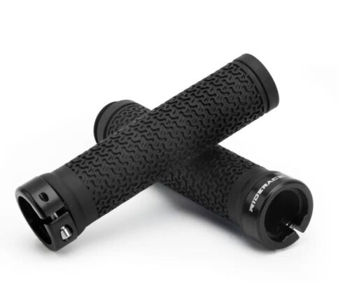 Mountain Bike and BMX HANDLE BAR GRIPS Lock on Anti-Skid Rubber Orange - Picture 5 of 9
