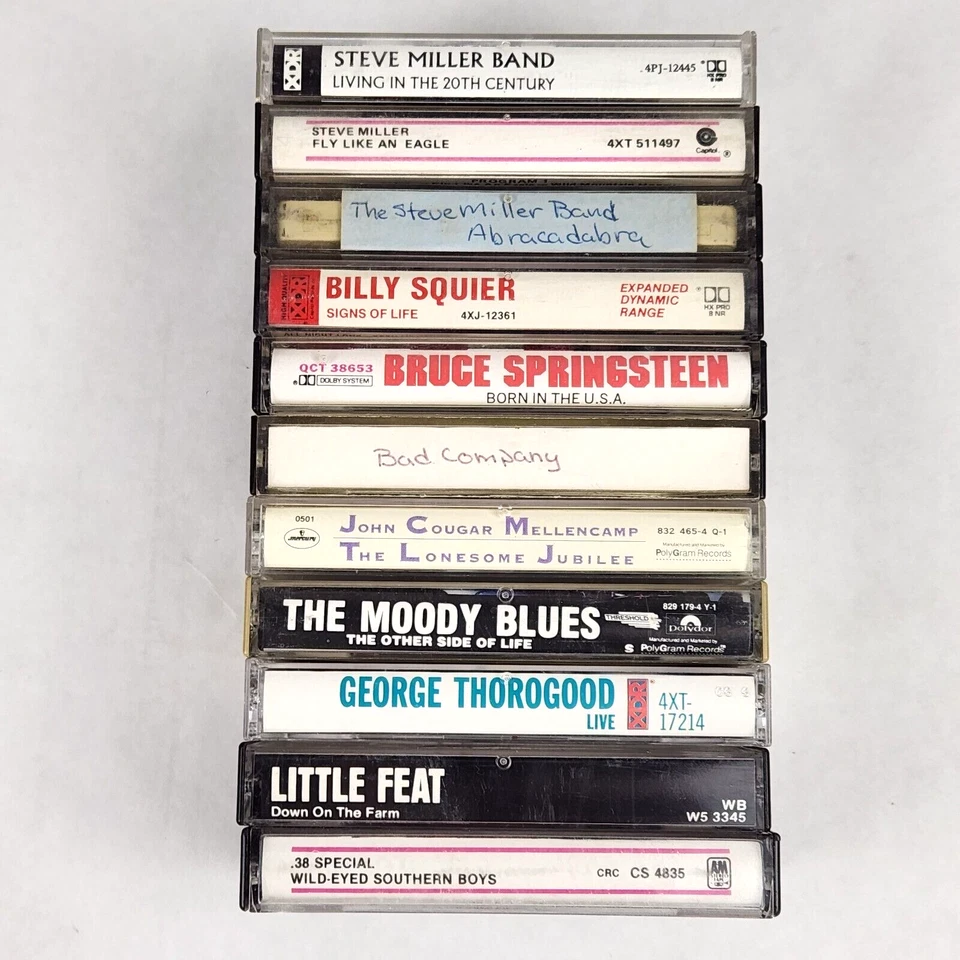 70s 80s Music Cassettes Tape Lot Of 11 Steve Miller Little Feat Bad Company plus - Image 2 of 4