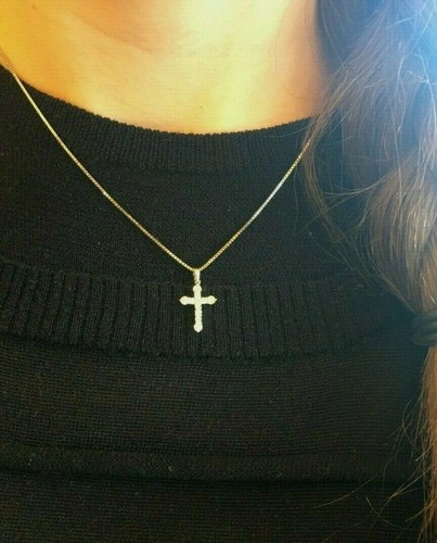Elegant .42 ctw Diamond Cross Pendant 