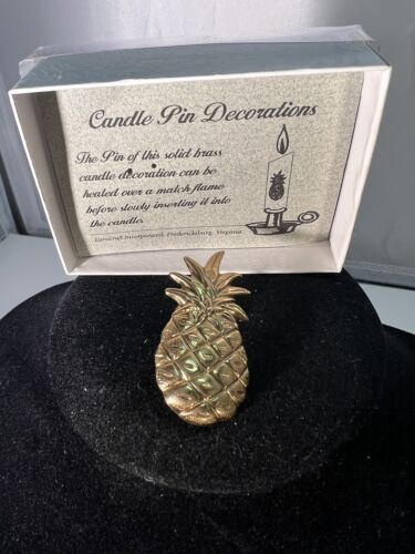 BRASS CANDLE PIN DECORATION PINEAPPLE EUROCRAFT INC.FREDERICKSBURG ...