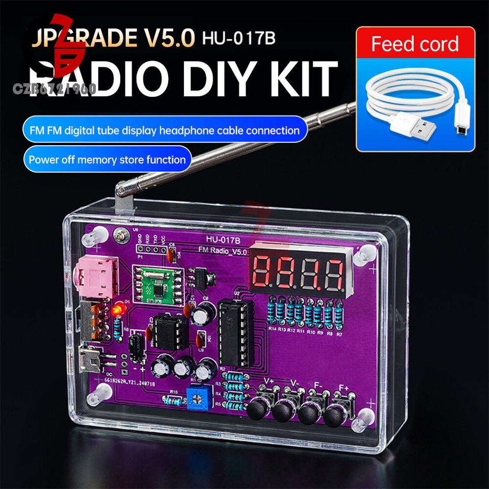 Kit électronique à Souder - Radio FM Numérique 87-108 MHz Module RDA5807S - Projet DIY