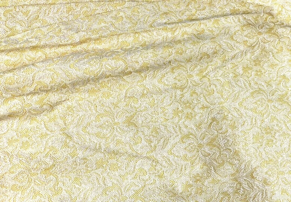 2 Cortinas Plisadas Vintage Años 60 Cortinas Sears Roebuck Par Amarillo Bordado Foto 4 de 4