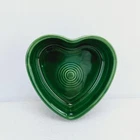 heart RAMEKIN CUP SOUFFLE BOWL 7 OZ. jade green FIESTA