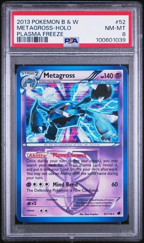 PSA 8 Metagross #52 Pokemon Plasma Freeze 2013. POP 18