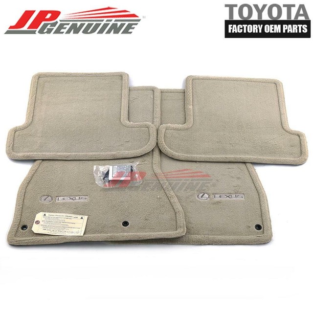 GENUINE LEXUS 0209 SC430 OEM LOGO CARPET FLOOR MATS 4PC SET ECRU PT208
