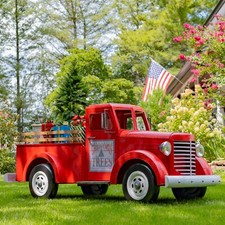 9-Ft. Long Large Shiny Red Truck Decoration Charleston