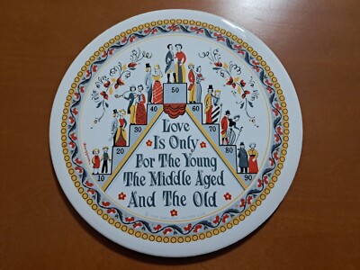 Berggren Trivet Plaque Love Is Only For The Young Middle Aged Old 50 Year Anniv