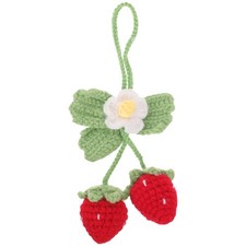  Fragola Decorativa All'uncinetto Piccola Portachiavi Con Fragole Lavorato Mano