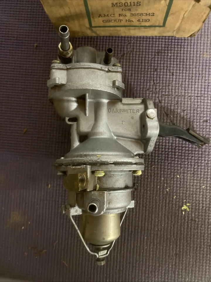 BOMBA DE COMBUSTIBLE CARTER M3011S PARA PRINCIPIOS DE 1960 AMC RAMBLER 6CYL EXCEPTO AMERICAN NOS OEM Foto 2 de 4