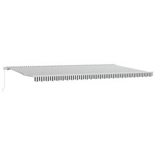 Manual Retractable Awning Balcony Screen Anthracite & White 600x300 cm vidaXL