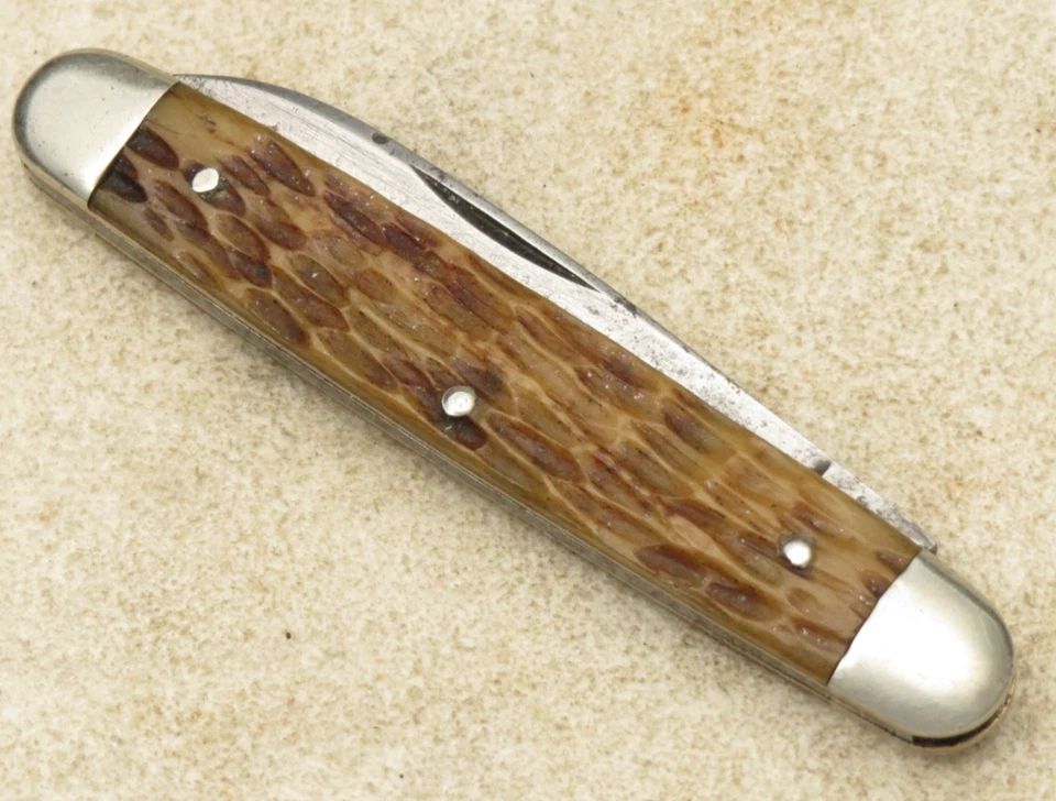 Antique CATTARAUGUS CUTLERY CO 22769 Senator Penknife - Nice Jigged Bone Handles - Image 4 of 4