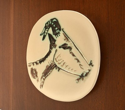 Pablo Picasso Madoura ''Tête de Chevreuil de Profil'' Ceramic Plate, 1950-1952
