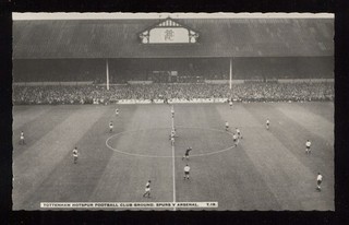 RP POSTCARD TOTTENHAM v ARSENAL Football Stadium Real Photo c.1950s