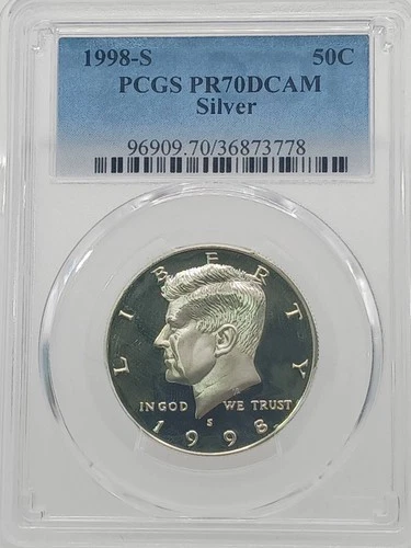 Photo of a 1998-S Kennedy Half Dollar Proof from an eBay listing that sold on Jul 18, 2026