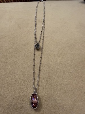 uno de 50 necklace silver -  two stones multi-length