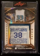 GRANT HILL 2025 Leaf Pearl STUNNING Game Worn JERSEY LOGO SIZE/TAG PATCH #/7 WOW