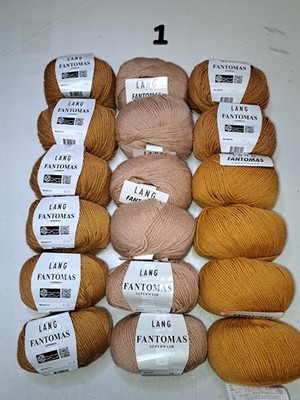 18 Knäuel (1) Strickgarn Lang Fantomas, 75% Schurwolle Superwasch 25% Polyamid