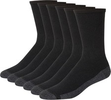 Hanes 6-Pack Men's Work Socks, Size 6-12