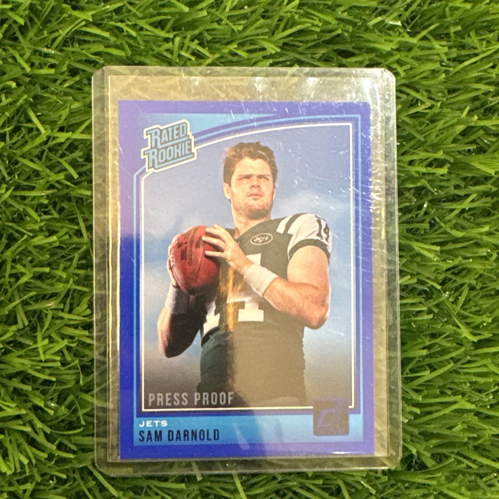 2018 Panini Donruss Rated Rookie Press Proof Blue Sam Darnold #301 Rookie RC