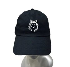 Kids Wolf Embroidered Cap Cotton Adjustable Baseball Hat Cap