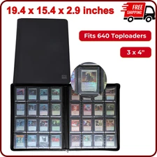 Toploader Binder Holds 640 Top Loaders 16 Pocket Toploader Binder with Sleeves