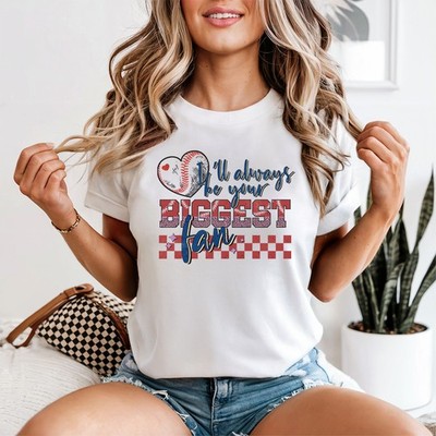 Ill always be your BIGGEST Damen T-Shirt Sport Mama Leben Baseball Fan