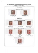 GB QV 1d Red Star Set with scarce SG36 plus SG8/12, SG17/18, C6, SG29/33, etc.