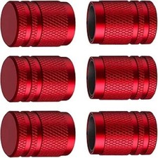 Metal Tire Valve Stem Caps Universal Fit For Cars Motorcycles Bike Color Red