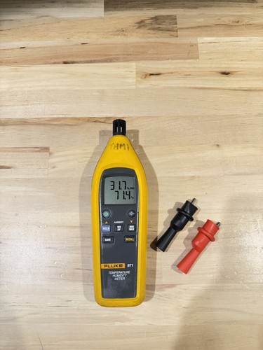 FLUKE 971 TEMPERATURE HUMIDITY METER W/ CLIPS (TESTED) SHIPS FAST