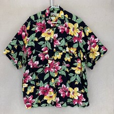 Reyn Spooner Mens XL Hawaiian Aloha Shirt Floral Print Rayon Tailored in Hawaii