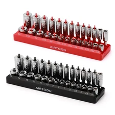 1/4-Inch Drive Socket Organizer Trays 2-Piece SAE and Metric Set Deep