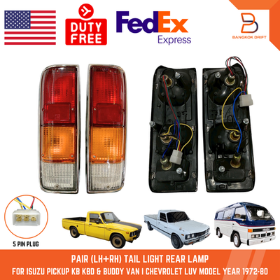 FREE US DUTIES Tail Lights for Isuzu KB KBD Pickup 72-80 Chevrolet