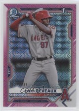 2021 Bowman Chrome Prospects Mega Box Pink Mojo Refractor /199 Trent Deveaux uk2