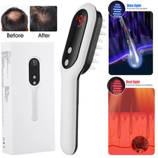 Laser Scalp Massager Comb, Hair Regrowth Brush Electric, Red Blue Light Photothe