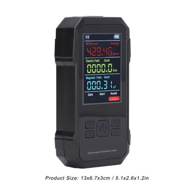 CFTGIW Strahlungsdetektor Digital EMF Meter LED -Anzeige Handheld HF Electric