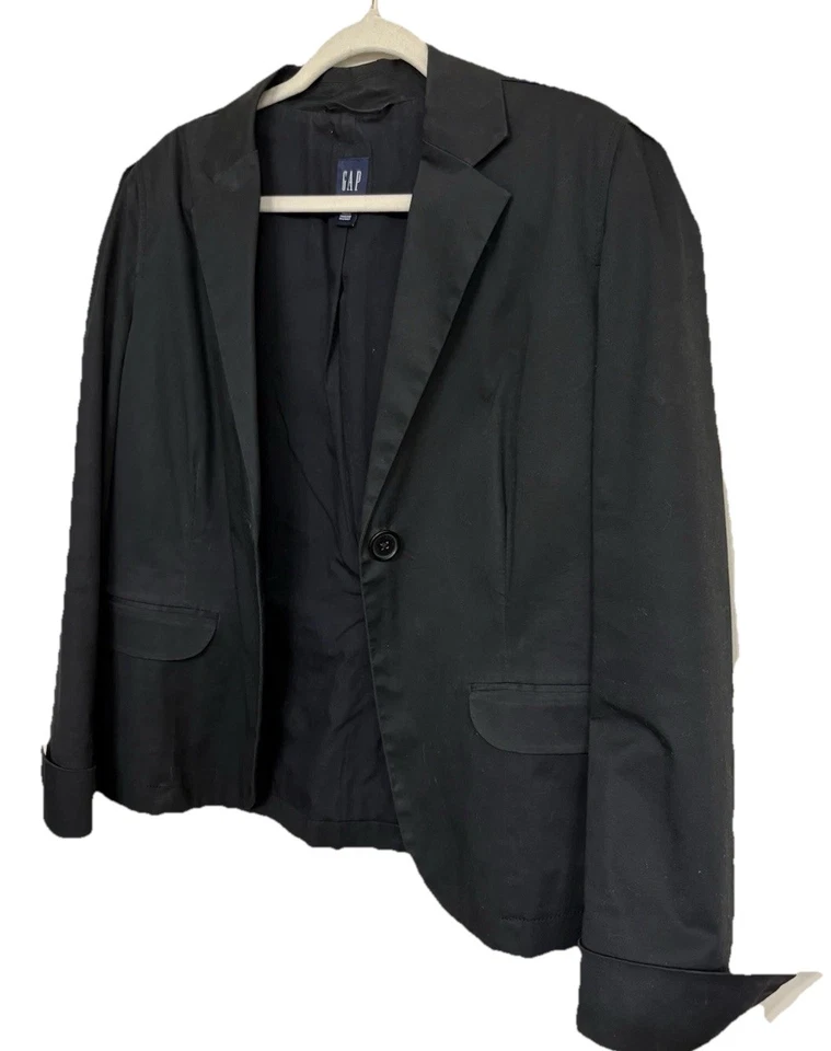 Chaqueta Blazer GAP Mujer 16 Botones Únicos NEGRA Foto 3 de 4