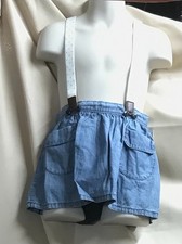 OshKosh B Gosh Baby Denim Skirt Suspenders Bloomers 18-24M NEW