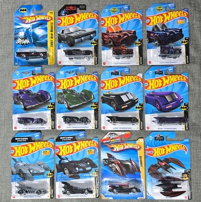 Lot of 12 Hot Wheels Batman Batmobile Batplane DC Diecast Cars New Sealed
