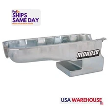 Moroso 20431, One Zinc Steel Bbc Oil Pan Aftermarket High Performance Racing Par