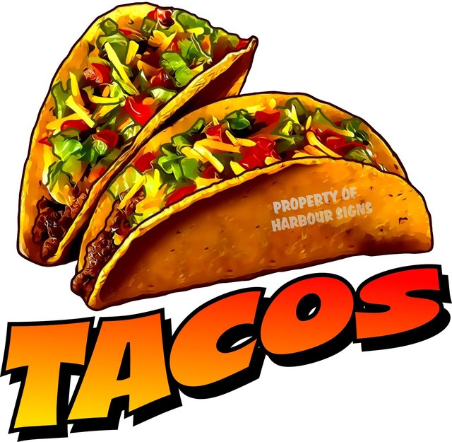 Tacos Decal 14" Taco Mexican Restaurant Concession Food Truck Vinyl Sign Sticker eBay
