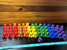 Teddy Bear Counters Math Elementary School Teacher Aid Rubber Rainbow Lot 57