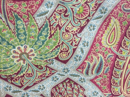 TOMMY BAHAMA POLYNESIAN PAISLEY MIMOSA Red, Gold, Green FABRIC BY THE YARD 54"W - Picture 3 of 4