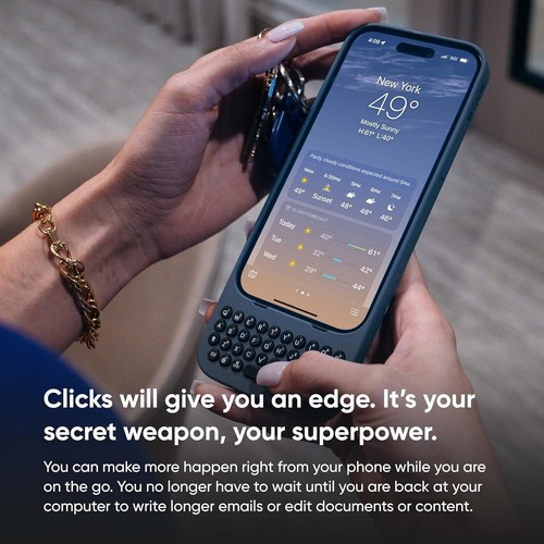 Tastatur Hülle für iPhone 15 Pro Max für Premium Tippgefühl - Royal Ink - Bild 4 von 9