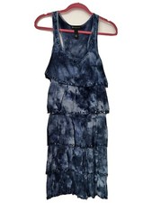 inc international concepts blue layered dress medium