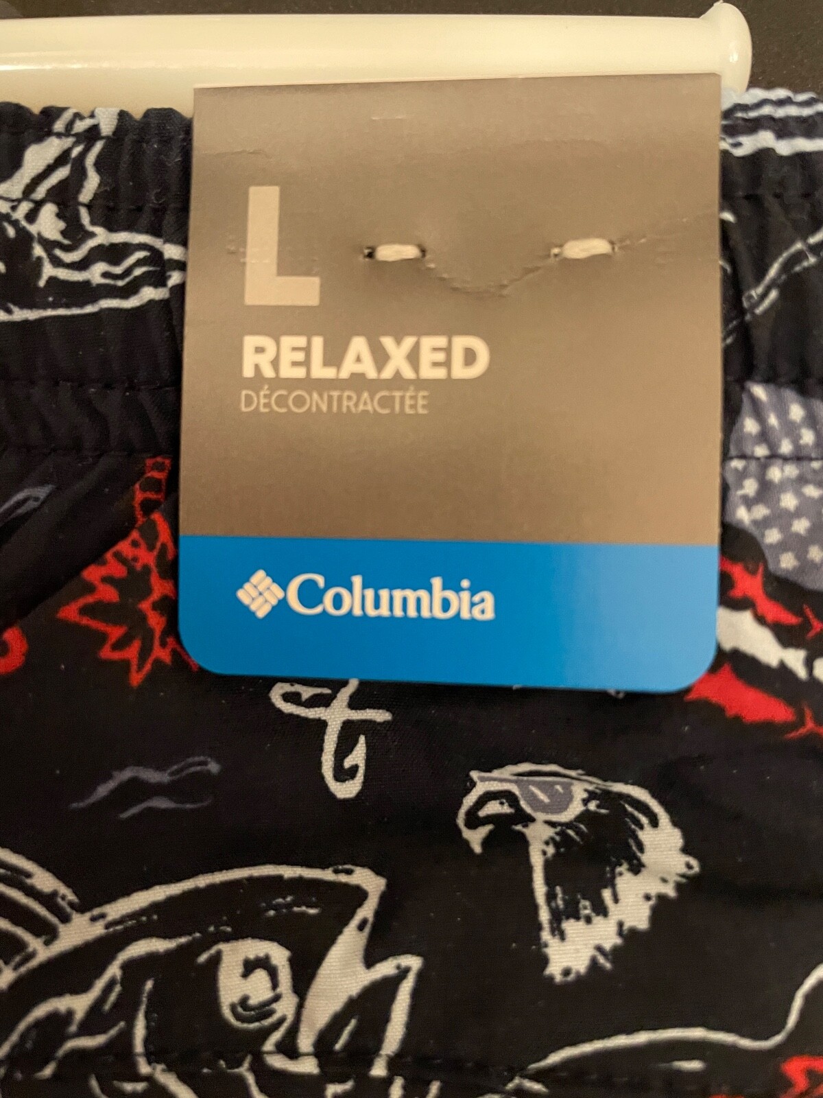 Columbia PFG Clearwater Shores FLAG  Water Swim Trunks OMNI-SHADE Men L   NEW thumbnail 4