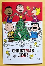 "A Charlie Brown  Friends, Snoopy" Christmas Greeting Card  Envelope 5x7" .